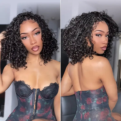 13x6 HD Pre-Cut Lace Wig – Glueless Wear & Go Boho Braids Water Wave Wig