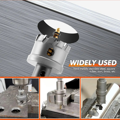 TCT Carbide Hole Saw Kit for Metal 5/8"–2-1/4" Hole Cutter Set for Stainless Steel Iron Copper Brass Precision Cutting